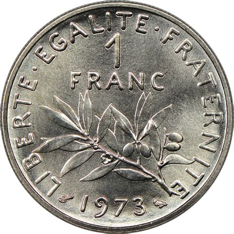Coins issued in 1978 have been in circulation for 45 years. . 1 fr coin value